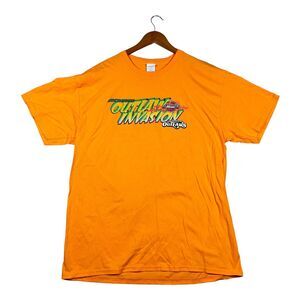 Vintage Atomic Speedway World Of Outlaw Invasion Sprint Car Racing Mens Shirt XL